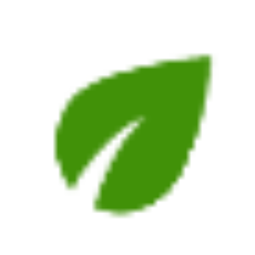 Mid green leaf icon